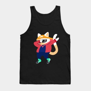 Funny Cat T-Shirt Dab Gift Cat dance pose Tank Top